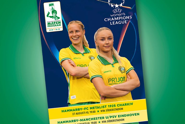 Omslag till Supportrarnas Matchprogram inför Champions League-kvalet 2025