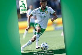 Tesfaldet Tekie på omslaget av Supportrarnas Matchprogram till mötet Hammarby-Sirius 14 maj 2025.