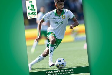 Tesfaldet Tekie på omslaget av Supportrarnas Matchprogram till mötet Hammarby-Sirius 14 maj 2025.