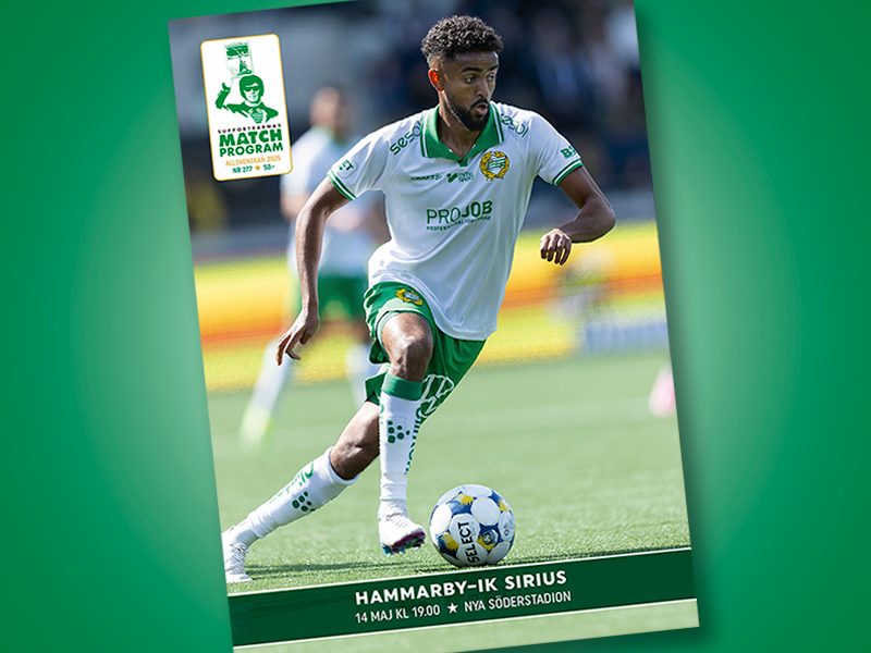 Tekie, Åberg och Hahn i matchprogrammet mot Sirius