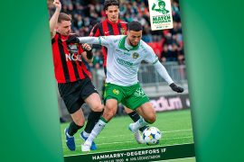 Abdo Boudah på omslaget till Supportrarnas Matchprogram till matchen Hammarby-Degerfors i Allsvenskan 2025.