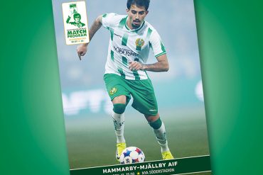 Omslaget till Supportrarnas Matchprogram inför den allsvenska premiären 2026 mellan Hammarby och Mjällby.
