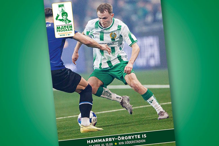 Omslaget av Supportrarnas Matchprogram inför mötet Hammarby-Örgryte i Allsvenskan 2026.