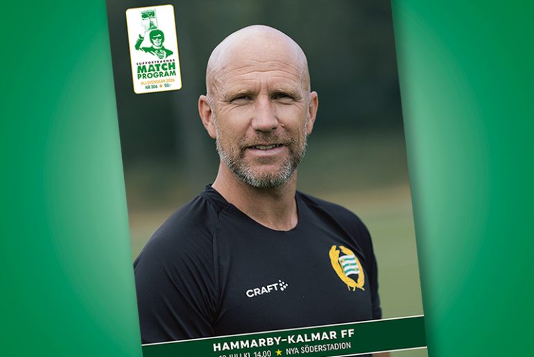 Omslaget till Supportrarnas Matchprogram inför mötet Hammarby-Kalmar i Allsvenskan 2026.